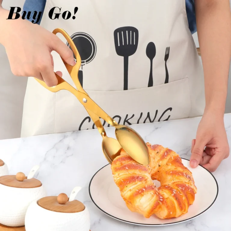 1/2PCS Food ServingTongs Stainless Steel Kitchen Scissor Buffet Utensils Meat Salad Bread Clamp Gold BBQ Dessert Clip Cooking - Image 3