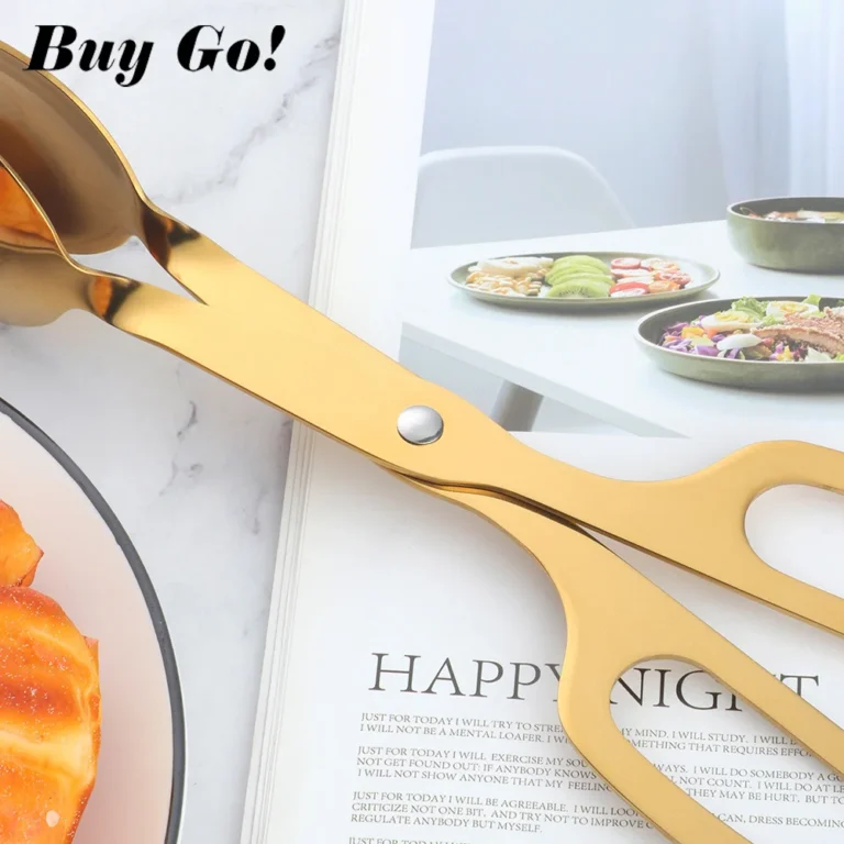 1/2PCS Food ServingTongs Stainless Steel Kitchen Scissor Buffet Utensils Meat Salad Bread Clamp Gold BBQ Dessert Clip Cooking - Image 5