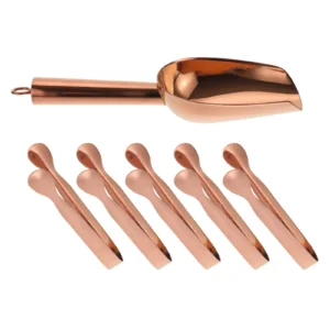 6Pcs 304 Stainless Steel Ice Shovel Set Multifunctional Food Scoop Coffee Bean Rice Serving Tongs Kitchen Utensils Restaurant