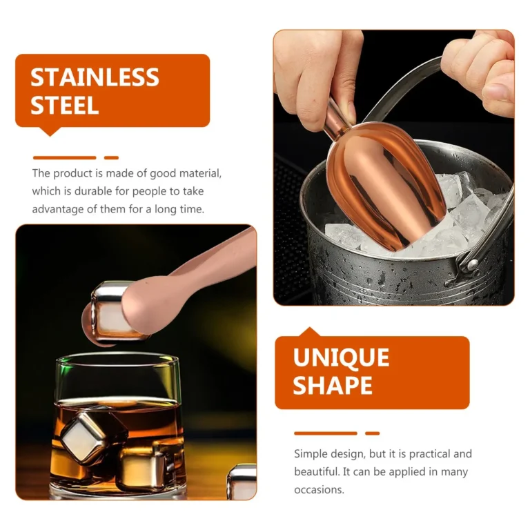 6Pcs 304 Stainless Steel Ice Shovel Set Multifunctional Food Scoop Coffee Bean Rice Serving Tongs Kitchen Utensils Restaurant - Image 4