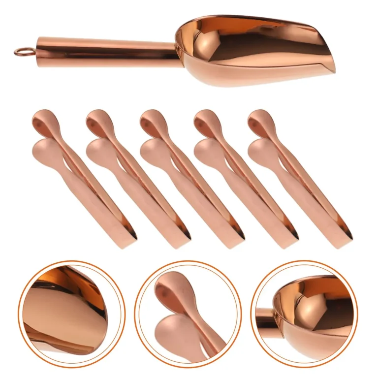 6Pcs 304 Stainless Steel Ice Shovel Set Multifunctional Food Scoop Coffee Bean Rice Serving Tongs Kitchen Utensils Restaurant - Image 6