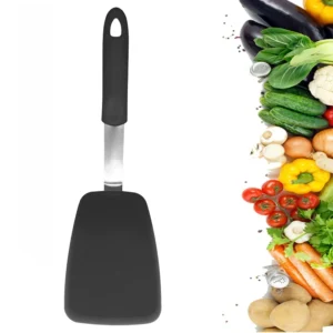 33cm Flexible Silicone Turner Non-Stick Fried Steak Egg Spatula Kitchen Cooking Utensils Long Handle Pancake Food Flipper Shovel