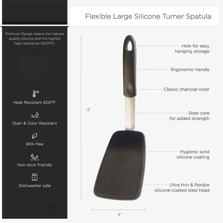 33cm Flexible Silicone Turner Non-Stick Fried Steak Egg Spatula Kitchen Cooking Utensils Long Handle Pancake Food Flipper Shovel - Image 2