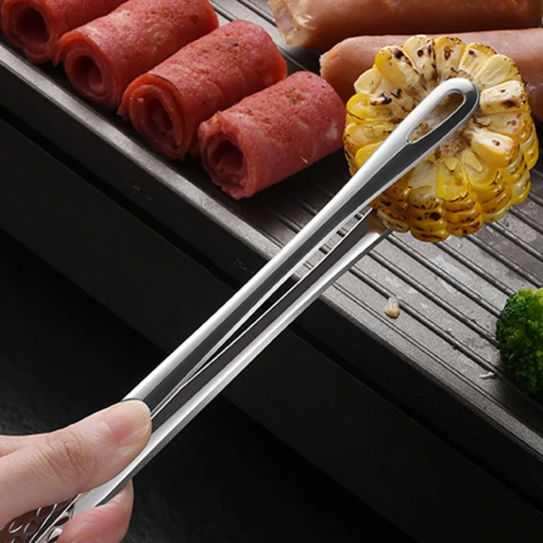 2Pcs Kitchen Tongs Barbecue Grill Tongs Stainless Steel Cooking Tweezers Chef Food Meat Tongs Clip BBQ Tools Kitchen Accessories - Image 2