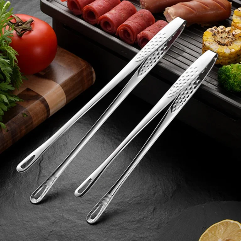 2Pcs Kitchen Tongs Barbecue Grill Tongs Stainless Steel Cooking Tweezers Chef Food Meat Tongs Clip BBQ Tools Kitchen Accessories - Image 4