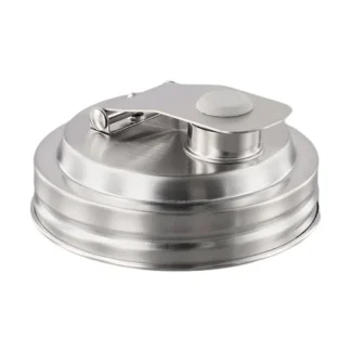 Stainless Steel Wide Mouth Pour Spout Lid With Handle Leak Proof Sealed Lid Drinking Water Lid M Ason Lid Canning Supplies