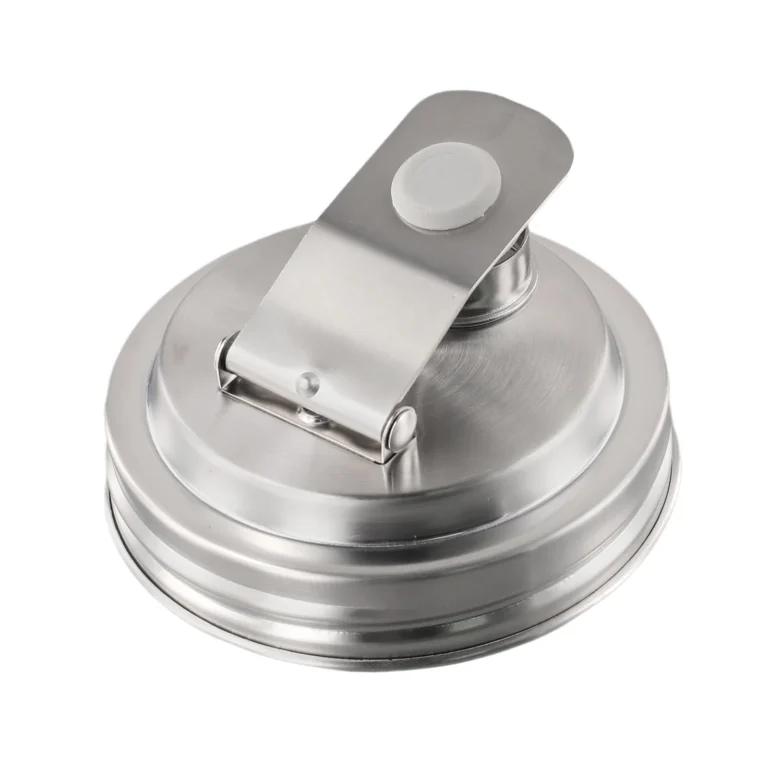 Stainless Steel Wide Mouth Pour Spout Lid With Handle Leak Proof Sealed Lid Drinking Water Lid M Ason Lid Canning Supplies - Image 5