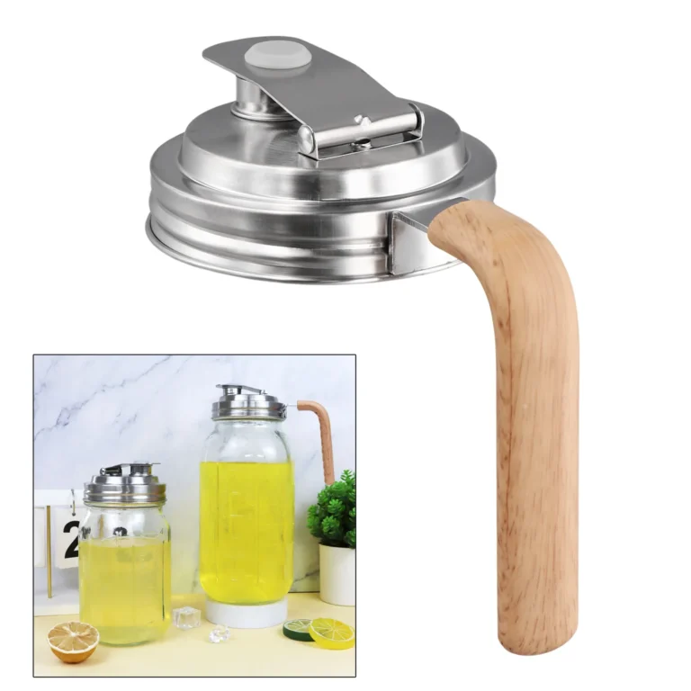 Stainless Steel Wide Mouth Pour Spout Lid With Handle Leak Proof Sealed Lid Drinking Water Lid M Ason Lid Canning Supplies - Image 6