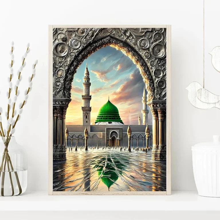 Al-Aqsa Mosque Kaaba Islamic Canvas Poster Watercolors Decorative Painting Modern Pictures Living Room Home Decor Cuadros - Image 3