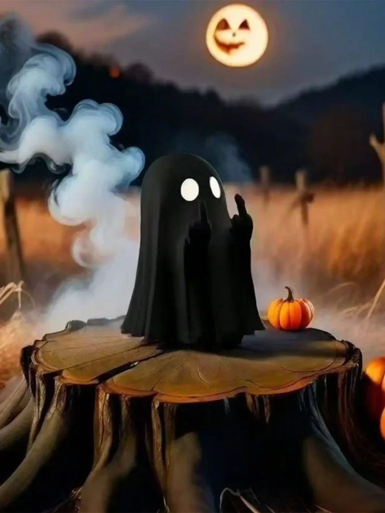 6pcs index finger ghost statues, terrifying ghost decorations, interesting Halloween decorations, tabletop ornaments - Image 2