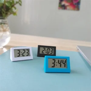 Simple Desktop Clock Mini Digital Small Pocket Portable Silent Small Alarm Clock Car Multi-Function Home Office Study Clock
