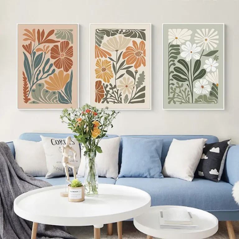 Fashion Colorful Floral Design Canvas Painting Prints Abstract Flowers Wall Decorative Poster Simple Home Decor Art Picture - Image 2