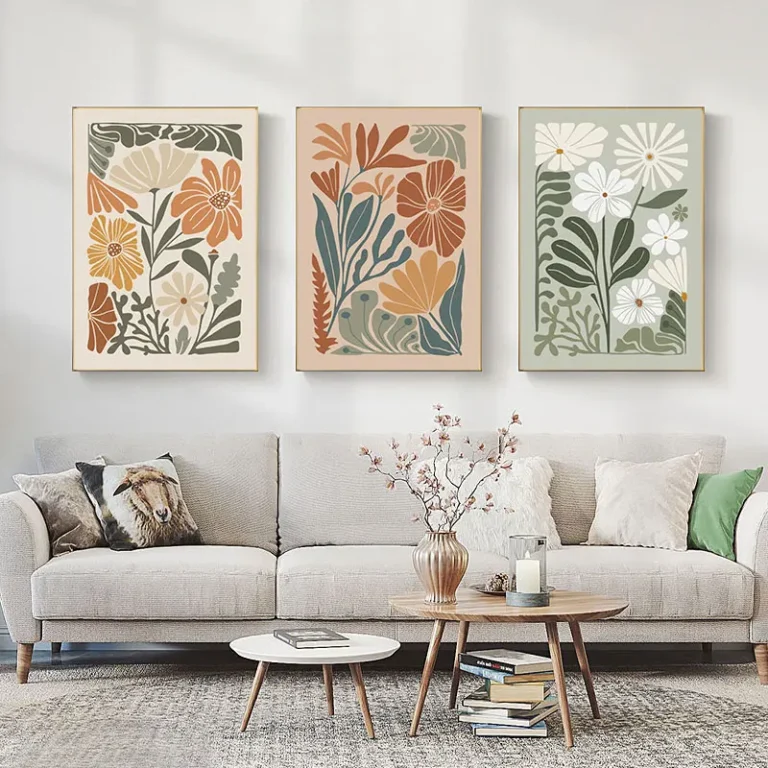 Fashion Colorful Floral Design Canvas Painting Prints Abstract Flowers Wall Decorative Poster Simple Home Decor Art Picture - Image 3