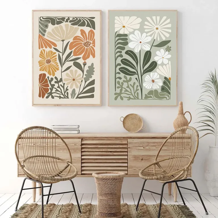 Fashion Colorful Floral Design Canvas Painting Prints Abstract Flowers Wall Decorative Poster Simple Home Decor Art Picture - Image 4