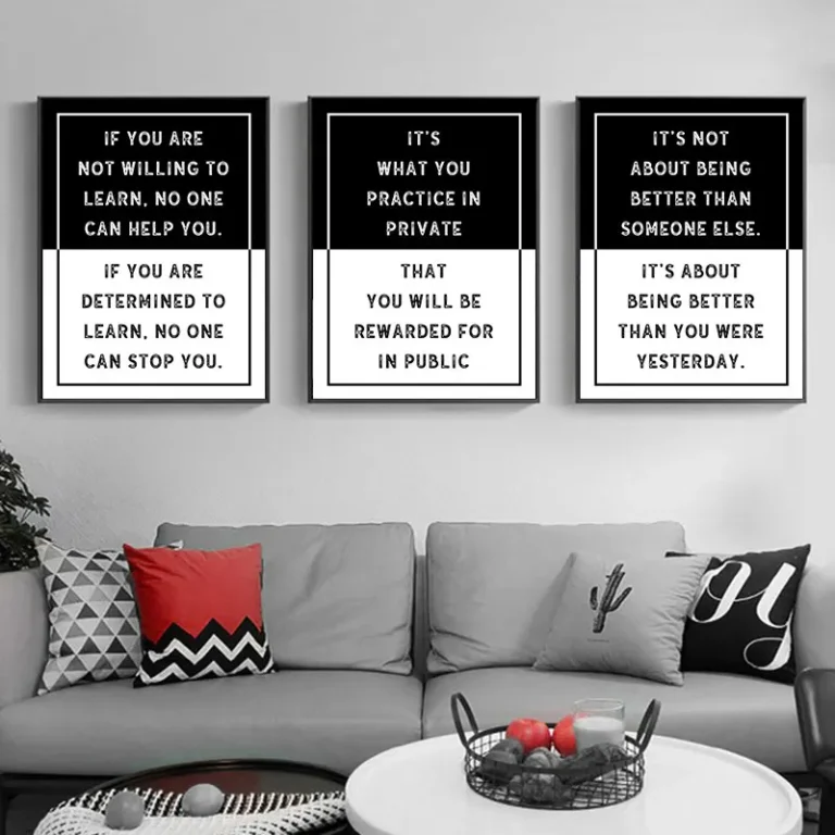 Simple Black White Inspirational Quotes Wall Decor Prints Fashion Motivational Canvas Poster Modern Home Art Decorative Picture - Image 2