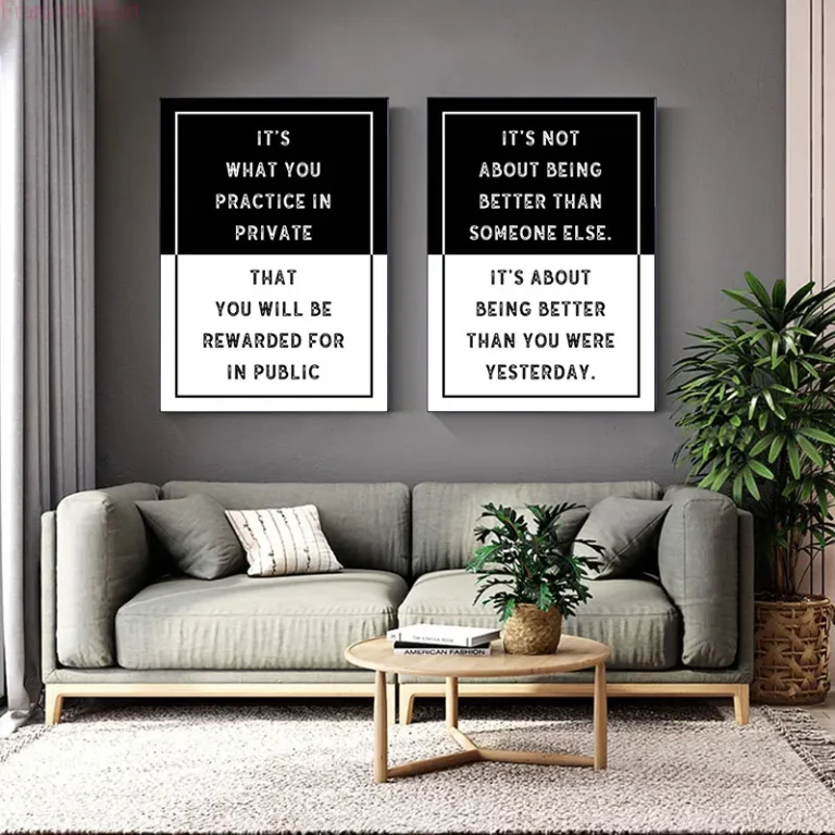 Simple Black White Inspirational Quotes Wall Decor Prints Fashion Motivational Canvas Poster Modern Home Art Decorative Picture - Image 4
