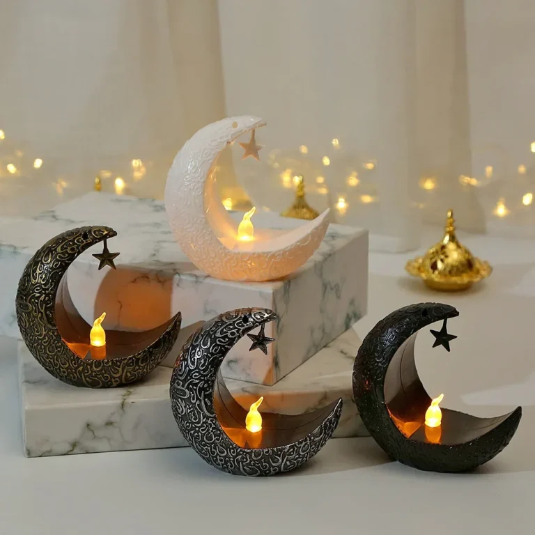 2025 Ramadan Decoration Star Moon LED Candlestick Lamp for Ramadan Kareem Islamic Muslim Home Decor Lamp Eid Mubarak Party Gifts - Image 2