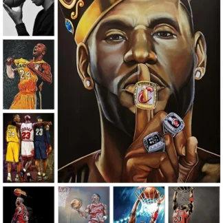 Modern Canvas Painting Dunk Mural Basketball Celebrities Wall Art Home Decor Boys Room Decorative posters Picture Prints