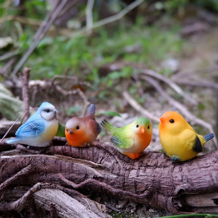Simulation Wild Birds Animal Toys Cute Mini Parrot Model Figures Miniature Landscape Ornament Household Decoration Gifts - Image 2