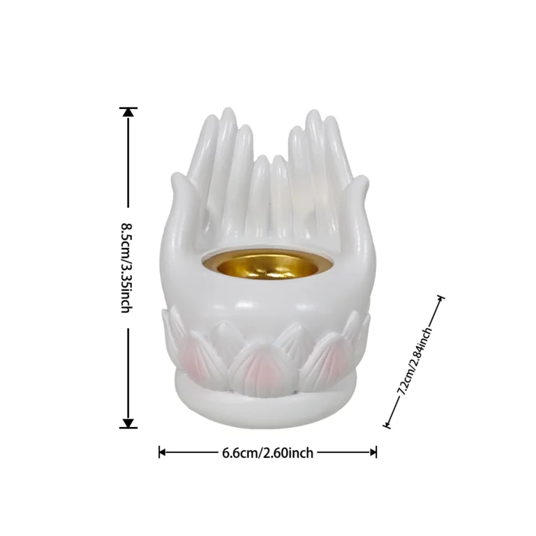 1 Piece of Creative Zen Two-Hand Shaped Aromatherapy Stove Black and White Two-Color New Chinoiserie Desktop Decoration Fragrance Ornaments Suitable for Halloween and Other Holidays - Image 3