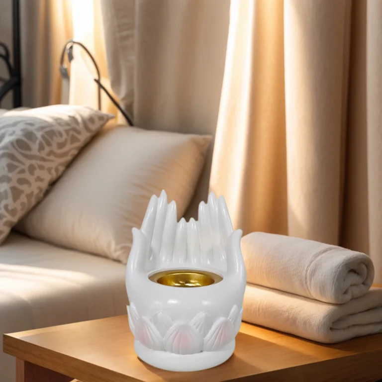 1 Piece of Creative Zen Two-Hand Shaped Aromatherapy Stove Black and White Two-Color New Chinoiserie Desktop Decoration Fragrance Ornaments Suitable for Halloween and Other Holidays - Image 6