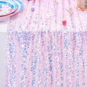 Glitter Iridescent Sequin Table Runner,Soft Wedding Dining Table Decoration For Bridal Baby Shower Girl Birthday Party Christmas