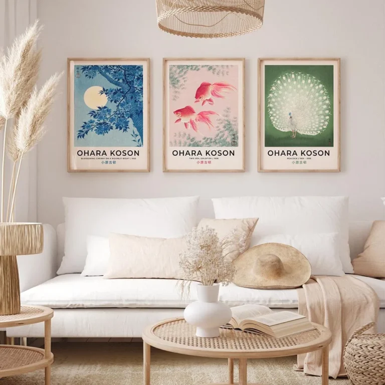 Japanese Exhibition Print Canvas Wall Art Japanese Butterfly Poster Decorative Painting Home Decor Unframed - Image 3