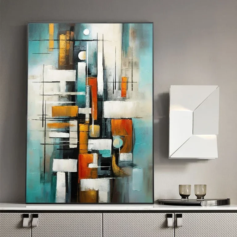 Classic Abstract Wall Art Matte Colour Oil Painting on Canvas Print Poster Home Decor Living Room Bedroom Decorative Painting - Image 2