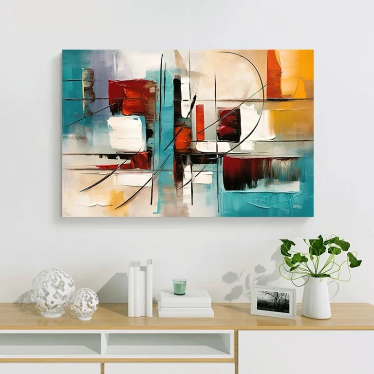 Classic Abstract Wall Art Matte Colour Oil Painting on Canvas Print Poster Home Decor Living Room Bedroom Decorative Painting - Image 4