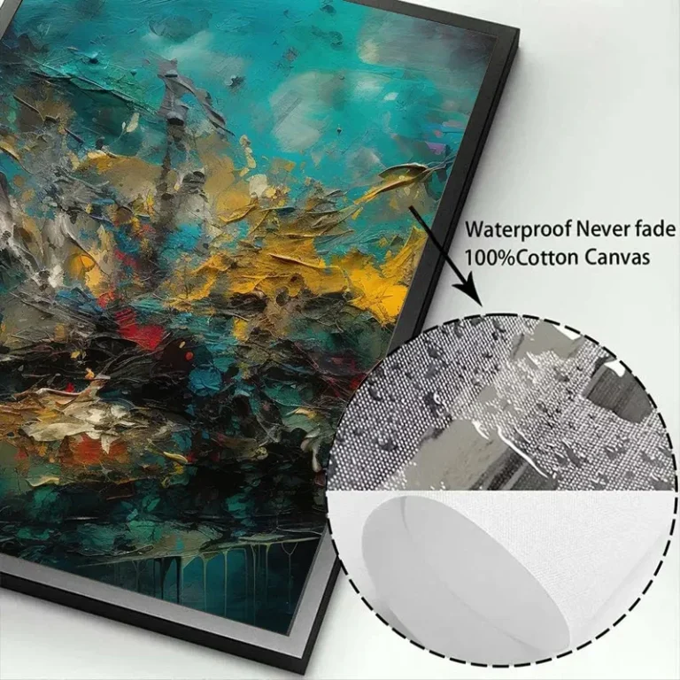 Classic Abstract Wall Art Matte Colour Oil Painting on Canvas Print Poster Home Decor Living Room Bedroom Decorative Painting - Image 6