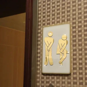 3D DIY Woman Man Toilet Door Sign Bathroom Restroom WC Door Sign For Toilet Door Sign Wall Sticker Decor Removable Logo 1 Pairs