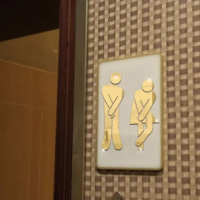 3D DIY Woman Man Toilet Door Sign Bathroom Restroom WC Door Sign For Toilet Door Sign Wall Sticker Decor Removable Logo 1 Pairs