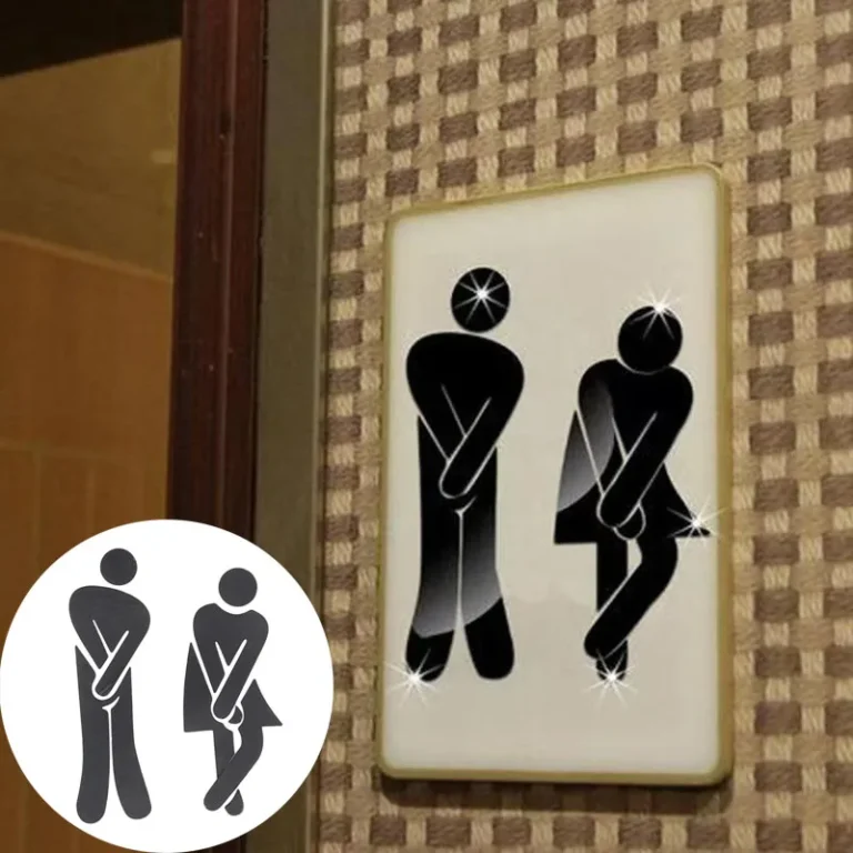 3D DIY Woman Man Toilet Door Sign Bathroom Restroom WC Door Sign For Toilet Door Sign Wall Sticker Decor Removable Logo 1 Pairs - Image 2