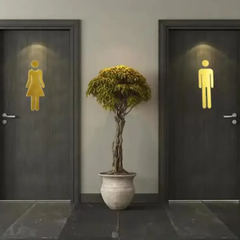 3D DIY Woman Man Toilet Door Sign Bathroom Restroom WC Door Sign For Toilet Door Sign Wall Sticker Decor Removable Logo 1 Pairs - Image 5