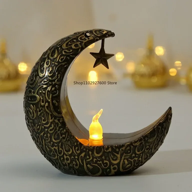 2025 Ramadan Decoration Star Moon LED Candlestick Lamp for Ramadan Kareem Islamic Muslim Home Decor Lamp Eid Mubarak Party Gifts - Image 4