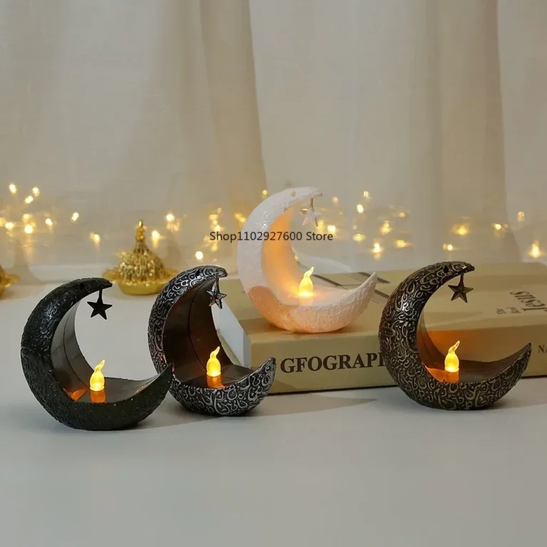 2025 Ramadan Decoration Star Moon LED Candlestick Lamp for Ramadan Kareem Islamic Muslim Home Decor Lamp Eid Mubarak Party Gifts - Image 5
