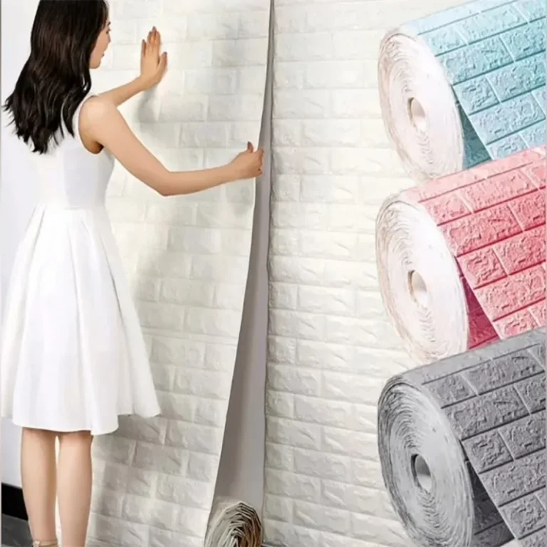 3D Brick Pattern 70cm*5m Wall Sticker Self-Adhesive Panel Waterproof Living Room Wallpaper Home Decoration Luxury Home Decor Pvc