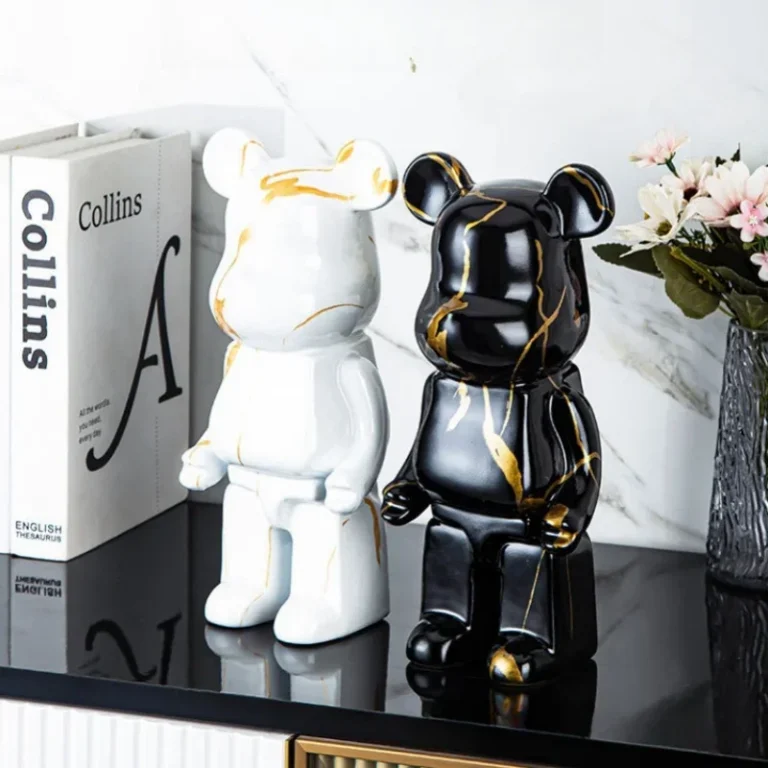 Aesthetic Bear Figure Resin Nordic Bear Statue Figurine Sculpture Luxury Livingroom Decoration Home Ornament Desk Accessories - Image 3