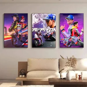 Modern Racing Sports MotoGP DIY Sticky Poster Fancy Wall Sticker for Living Room Decoration Wall Decor