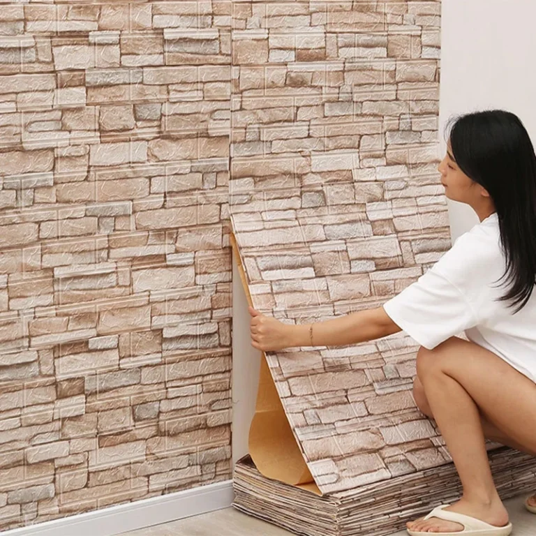 77cm*70cm 3D Self-adhesive Wallpaper Waterproof Brick Retro Wall Stickers Living Room Bedroom Wall Stickers Home Decoration - Image 2