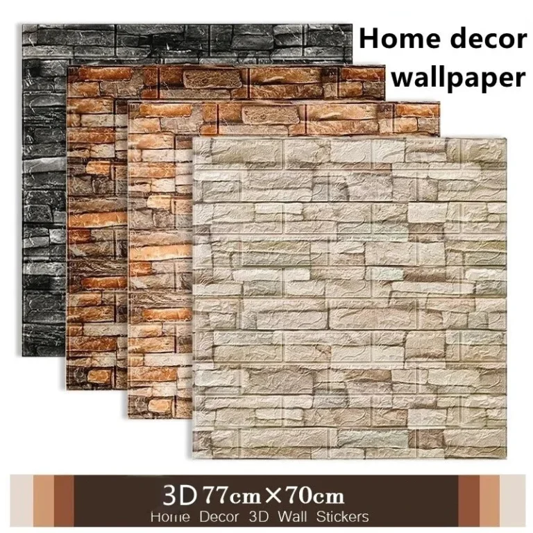 77cm*70cm 3D Self-adhesive Wallpaper Waterproof Brick Retro Wall Stickers Living Room Bedroom Wall Stickers Home Decoration - Image 3