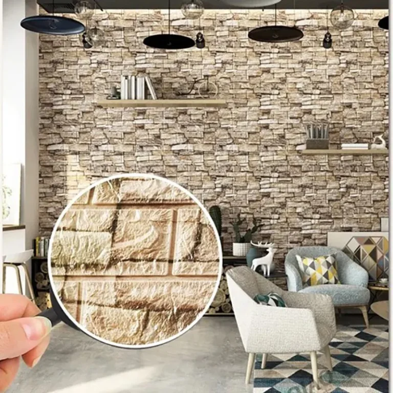 77cm*70cm 3D Self-adhesive Wallpaper Waterproof Brick Retro Wall Stickers Living Room Bedroom Wall Stickers Home Decoration - Image 5