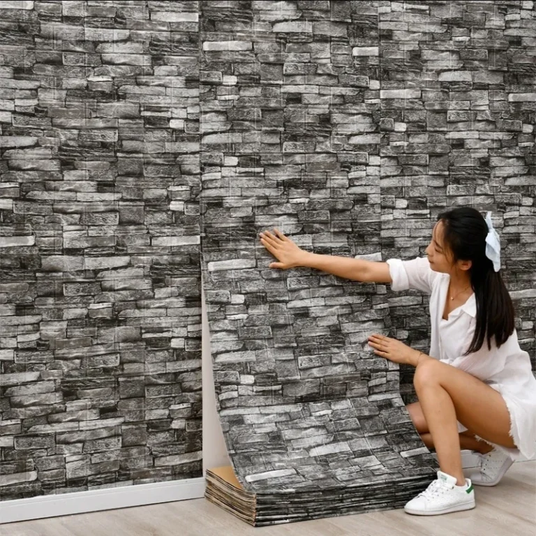 77cm*70cm 3D Self-adhesive Wallpaper Waterproof Brick Retro Wall Stickers Living Room Bedroom Wall Stickers Home Decoration - Image 6