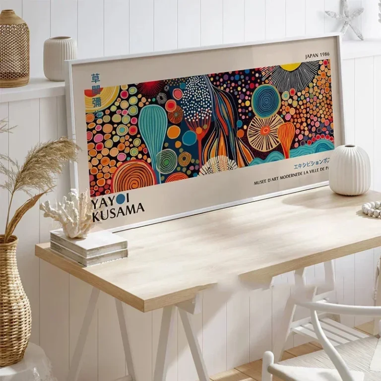 Japanese Yayoi Kusama Gallery Modern Wabi Sabi Yayoi Kusama Art Posters Canvas Painting Wall Prints Pictures for Room Home Decor - Image 3