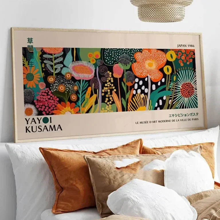 Japanese Yayoi Kusama Gallery Modern Wabi Sabi Yayoi Kusama Art Posters Canvas Painting Wall Prints Pictures for Room Home Decor - Image 4