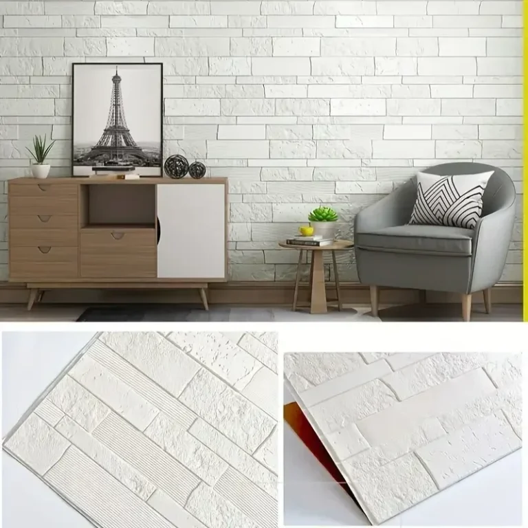 5-15pcs 35cm x 35cm 3D Self-adhesive Solid Color Wall Sticker Waterproof DIY Living room  Background Brick Pattern Home Decor ﻿ - Image 6