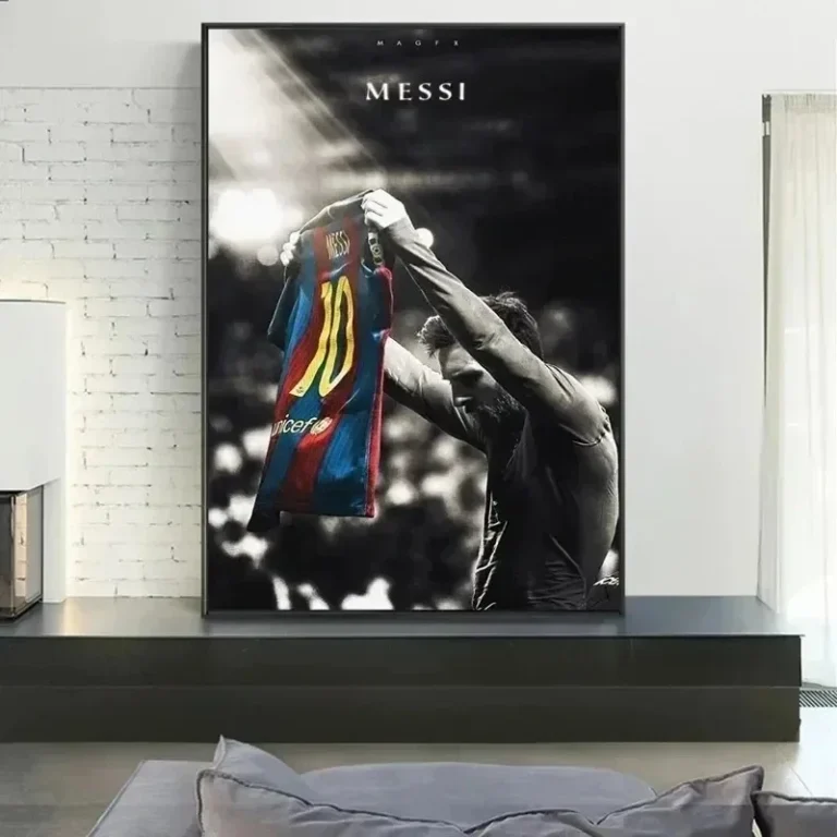 Classic Vintage Wall Art Football Star Lionel Messi HD Canvas Printed Poster Home Living Room Club Decoration Collection Gift - Image 2