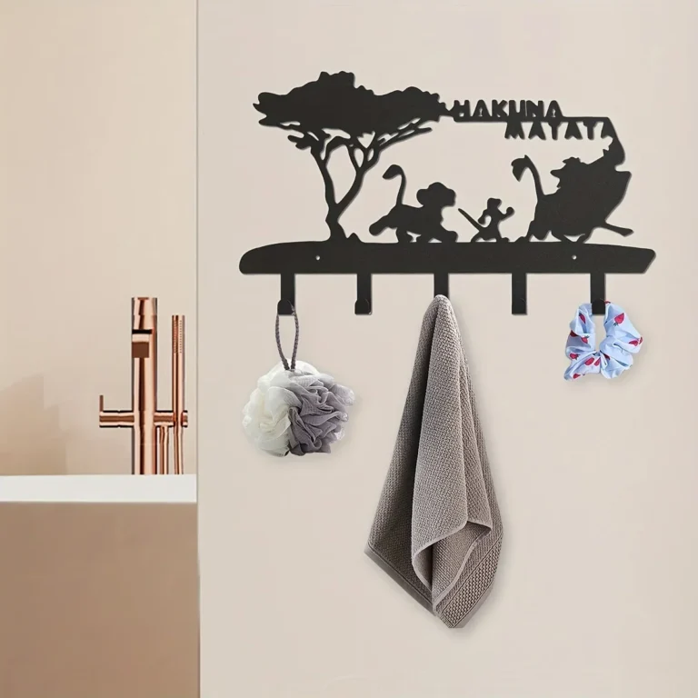 Key Hooks for Wall Decorative, Key Holder Wall Mounted With 5 Hooks Black Metal Key Organizer Rack Hanger Home Decor - Image 6
