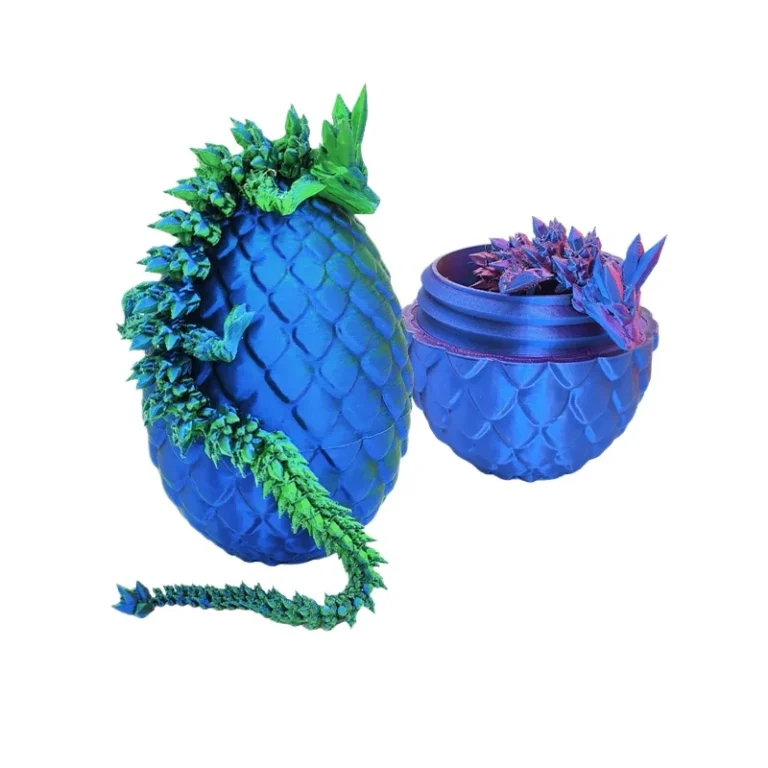 22cm 3D Printed Dragon 8.5cm Dragon Egg Chinese Festival Dragon Figurine Crystal  Egg Funny Home Office Cool ornament Decoration - Image 3