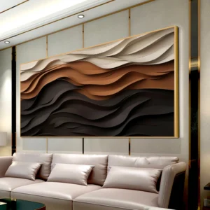 Modern Simple Ripple Light Luxury Canvas Painting Abstract 3D Geometric Texture Art Posters Nordic Style Living Room Home Decor